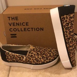 TOMS leopard print shoes